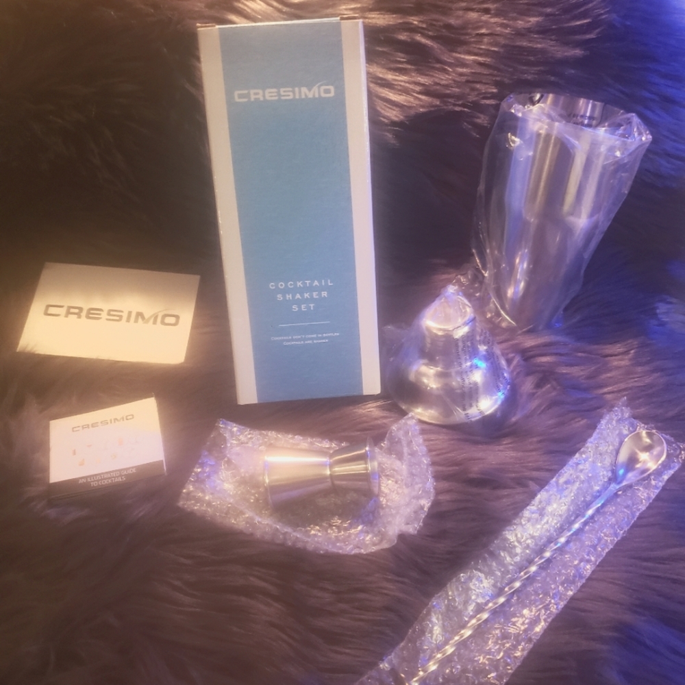 NIB 3 pc Cocktail Shaker Set.